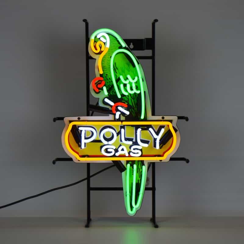 Shaped Polly Gas Neon Sign With Backing