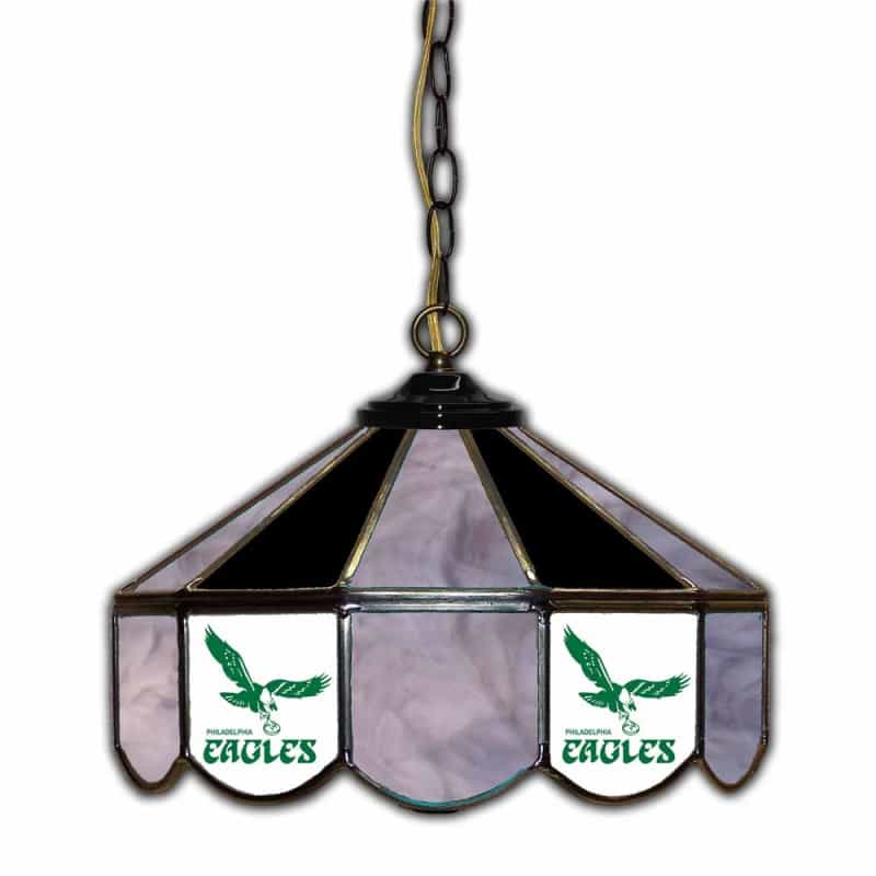 Vintage Philadelphia Eagles 14" Glass Pub Lamp