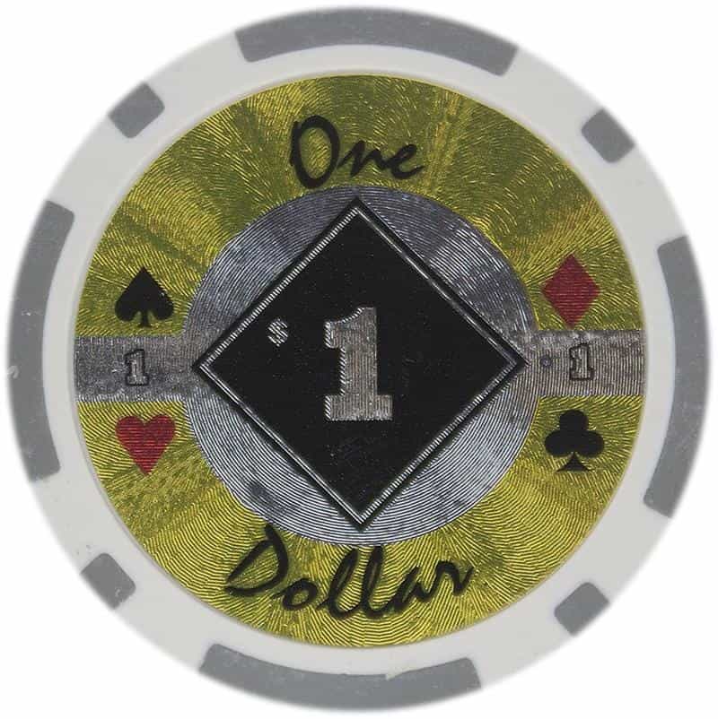 Black Diamond Series Poker Chips 14 Gram - $1 Sold By The Roll 25 Pcs Per Roll