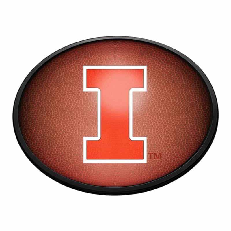 Illinois Fighting Illini: Pigskin - Oval Slimline Lighted Wall Sign