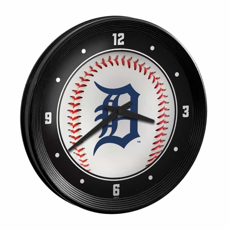 Detroit Tigers: Baseball - Ribbed Frame Wall Clock