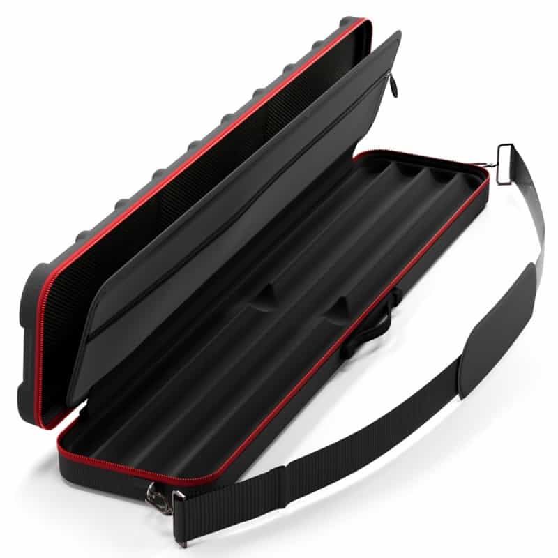 Casemaster Parallax Guard Billiard Cue Case (Pool Stick Case) Red