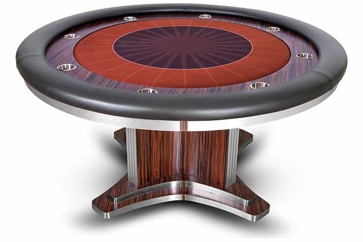 Deluxe Executive Round Poker Table Customizable