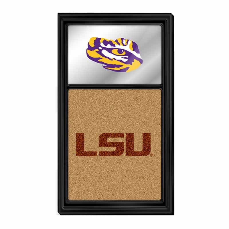 Lsu Tigers: Tiger Eye Dual Logo - Mirrored Cork Note Board