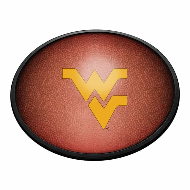 West Virginia Mountaineers: Pigskin - Oval Slimline Lighted Wall Sign