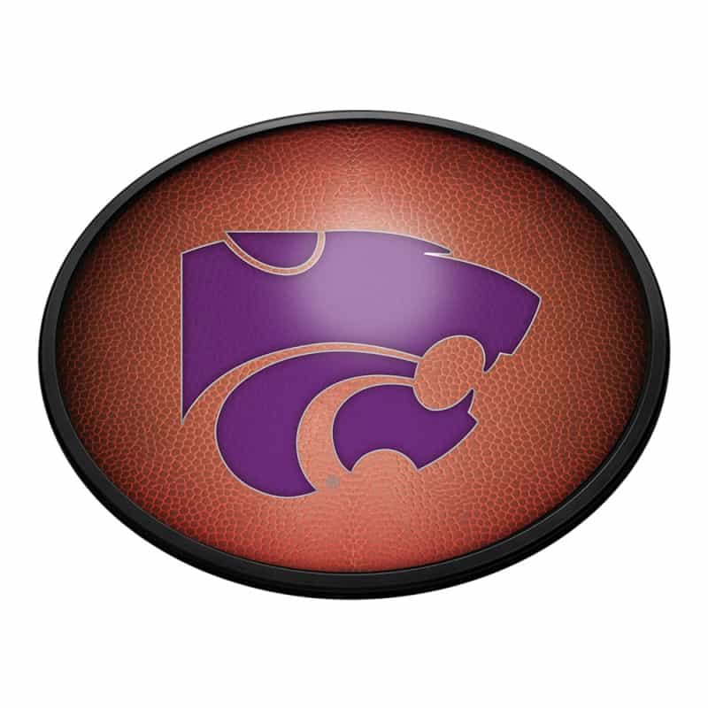 Kansas State Wildcats: Pigskin - Oval Slimline Lighted Wall Sign