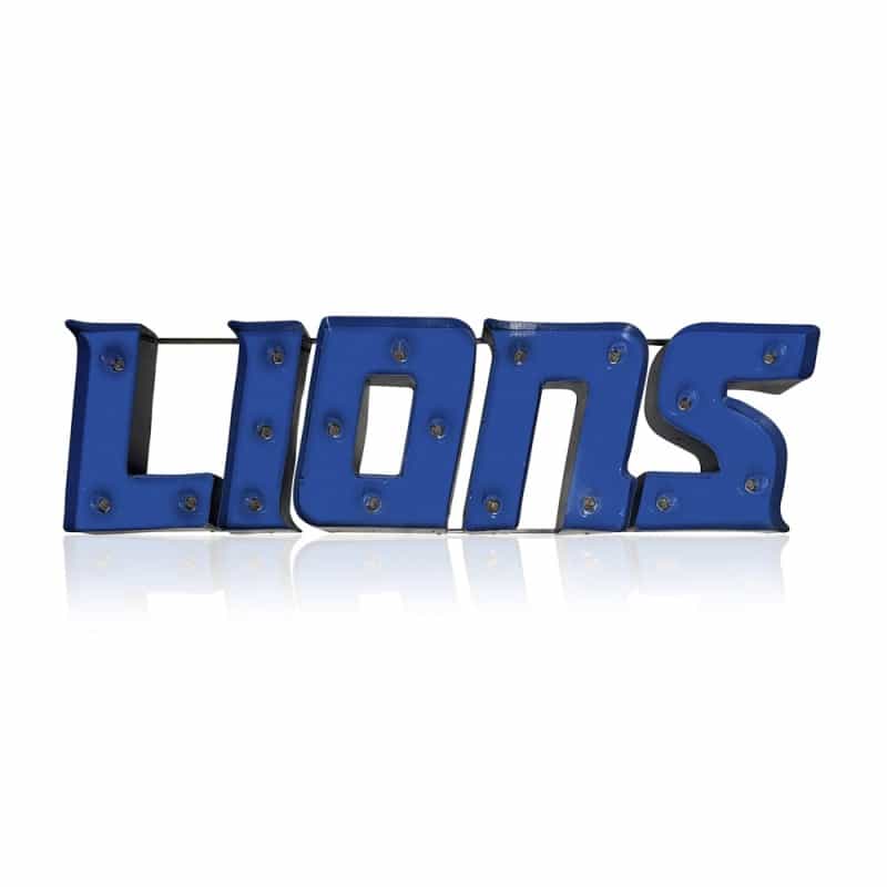 Lions Team Recycled Metal Sign Full Color