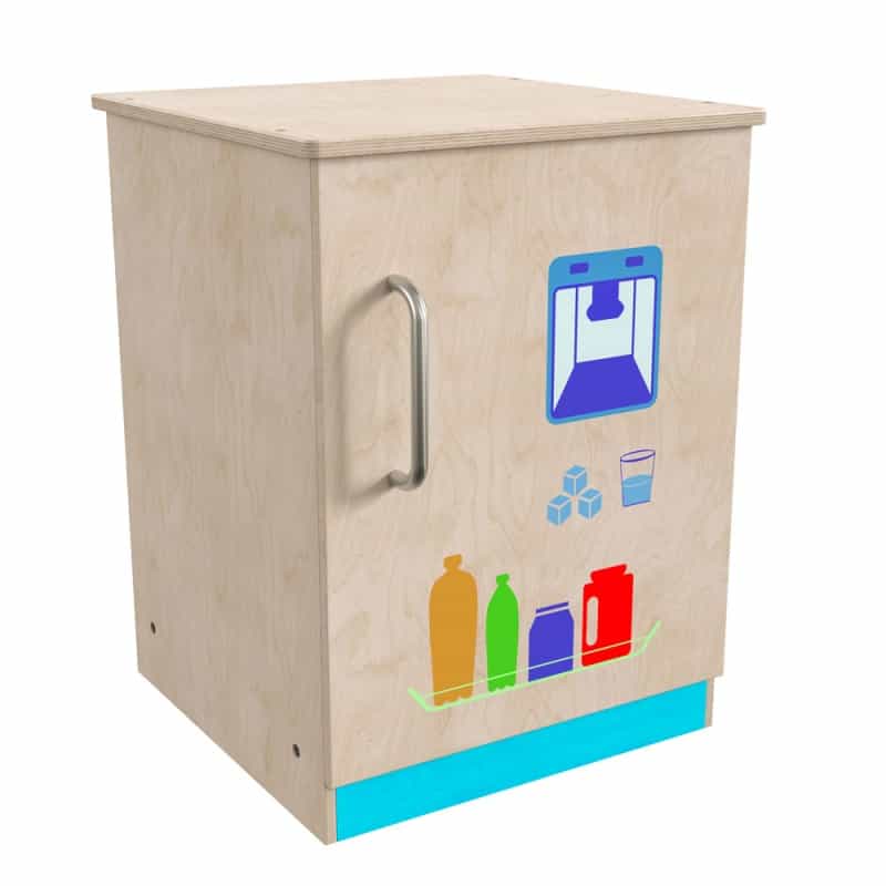 Bright Beginnings Commercial Grade Green Guard Certified Wooden Children'skitchen Refrigerator With Integrated Storage