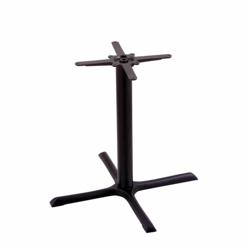211 Black Cast Iron Table Height Base With 30" X 30" X-Style Foot By Holland Bar Stool Company