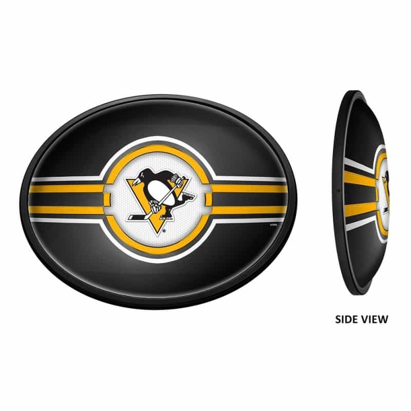 Pittsburgh Penguins: Oval Slimline Illuminated Wall Sign