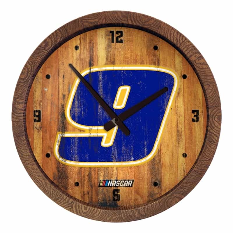 Chase Elliott: Weathered "Faux" Barrel Top Wall Clock