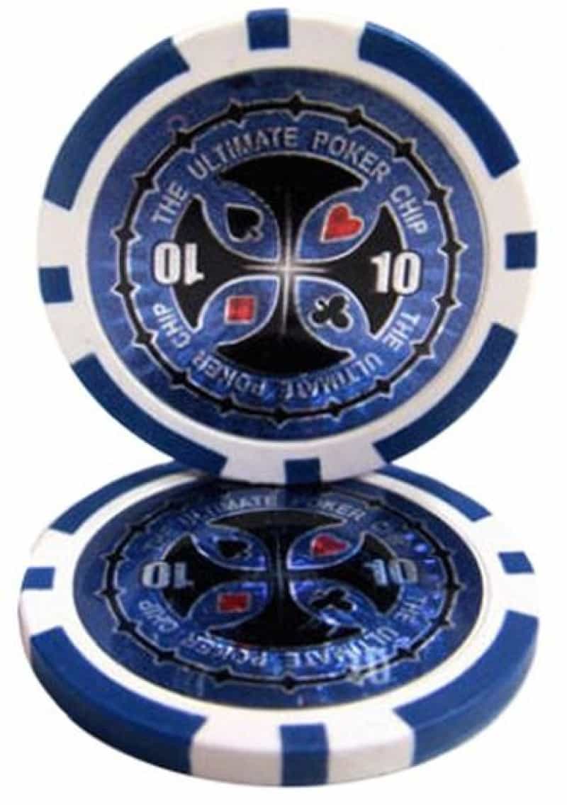 The Ultimate Poker Chip Series 14 Gram - $10 Sold By The Roll 25 Pcs. Per Roll