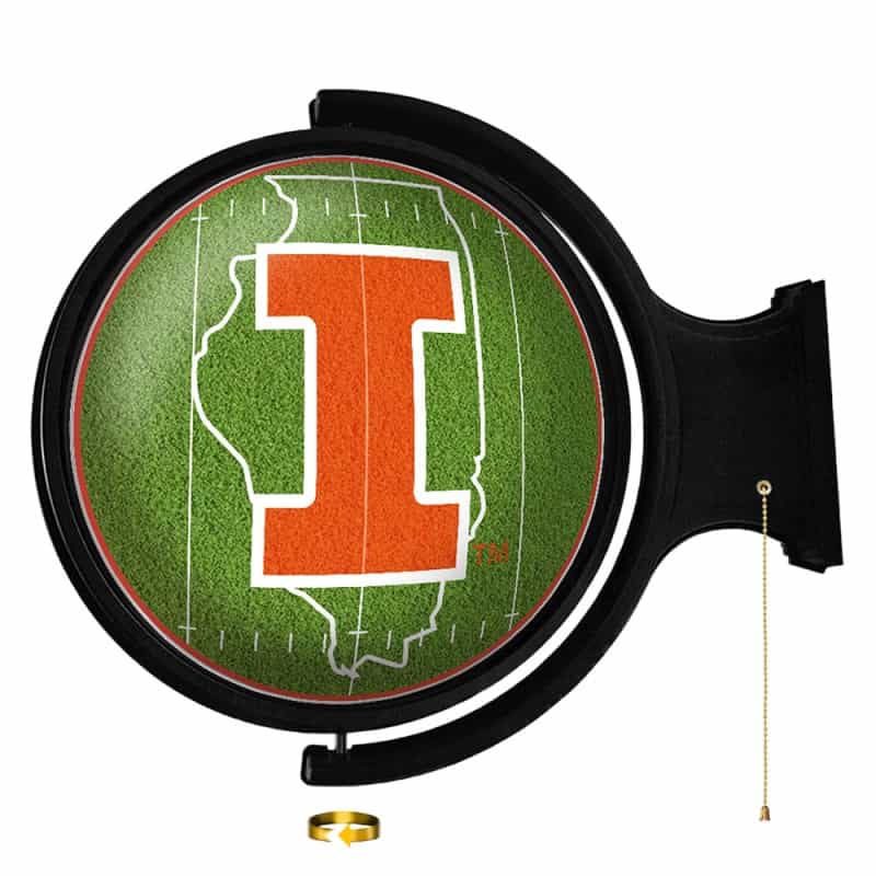 Illinois Fighting Illini: On The 50 - Rotating Lighted Wall Sign