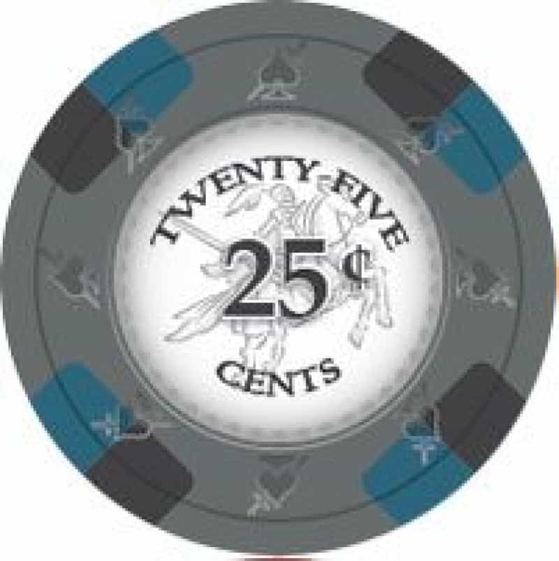 Poker Knights Series Clay Poker Chips 13.5G Roll Of 25 Chips - $0.25