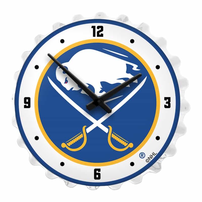 Buffalo Sabers: Bottle Cap Lighted Wall Clock