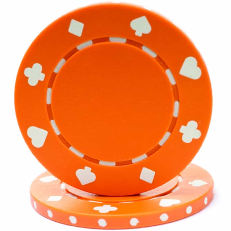 Orange 11.5 Gram Suited Chip Sold By The Roll