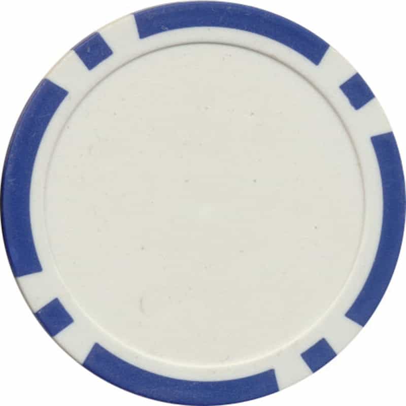 Blue Classic 8 Stripe Poker Chip For Inlays / Roll Of 25 Pcs