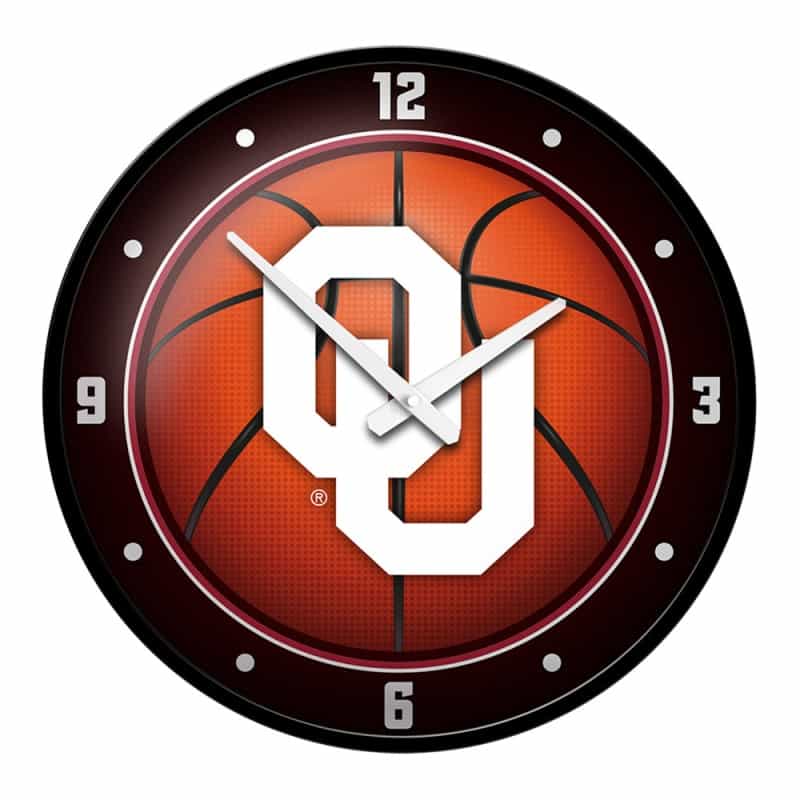Oklahoma Sooners: Basketball - Modern Disc Wall Clock