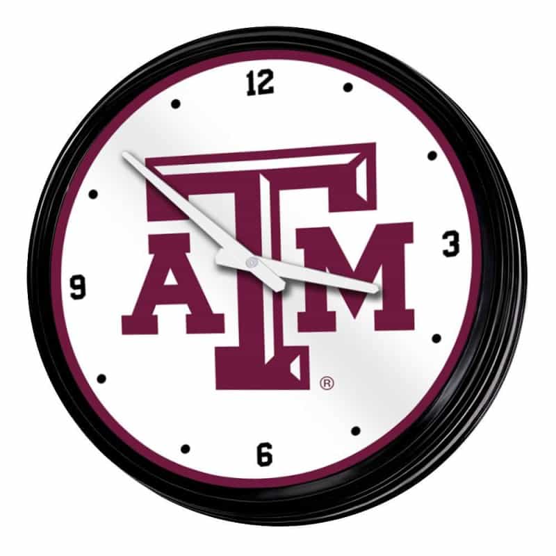 Texas A&M Aggies: Retro Lighted Wall Clock