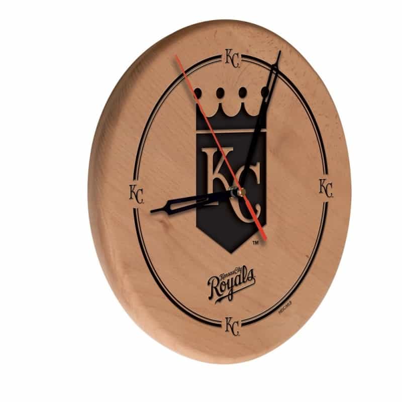 Kansas City Royals 13" Solid Wood Engraved Clock