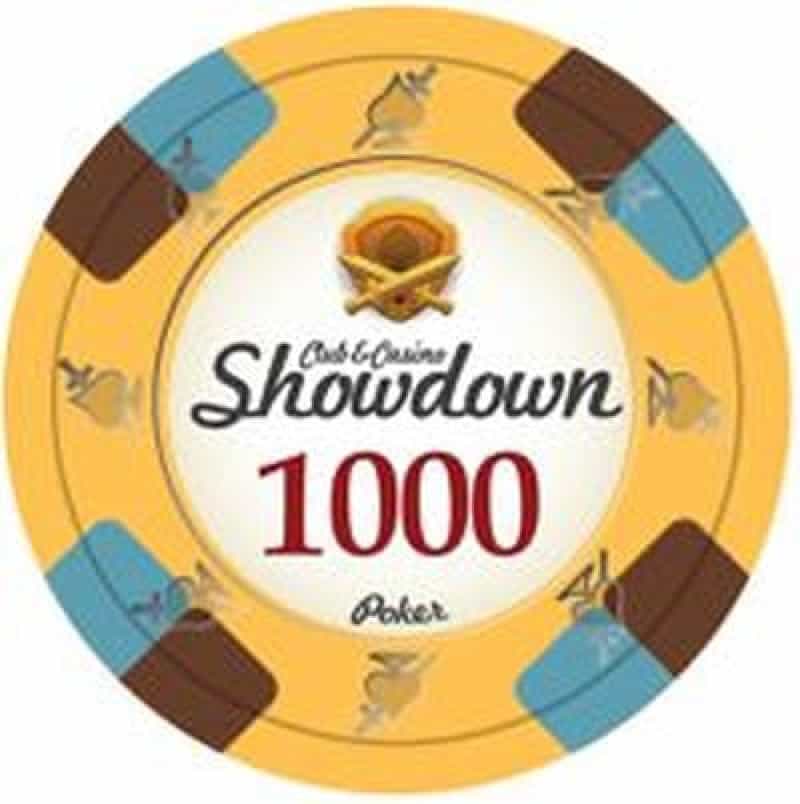 Showdown Series Clay Poker Chips 13.5G Roll Of 25 Chips - $1000