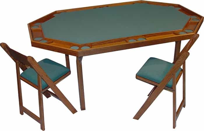 Kestell Deluxe 10-Player Folding-Leg Poker Table