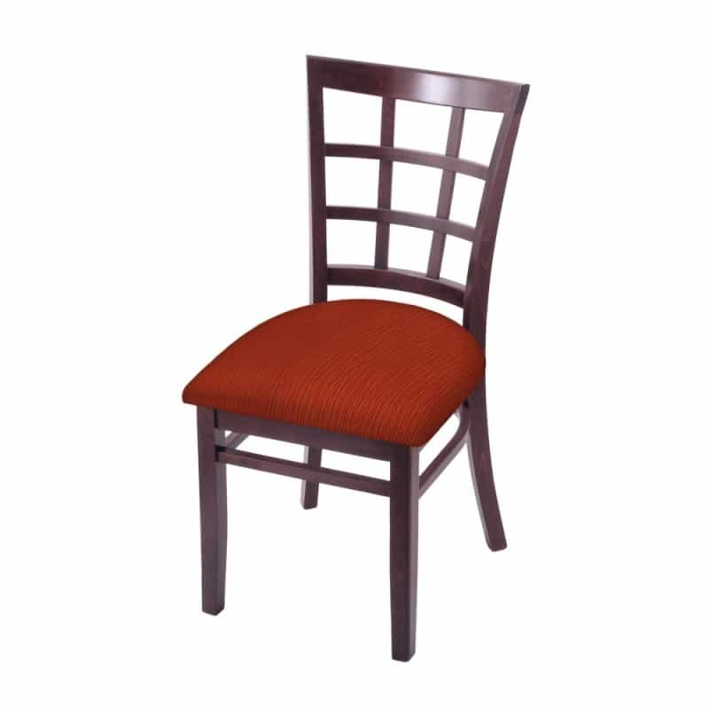3130 18" Chair With Dark Cherry Finish And Graph Poppy Seat