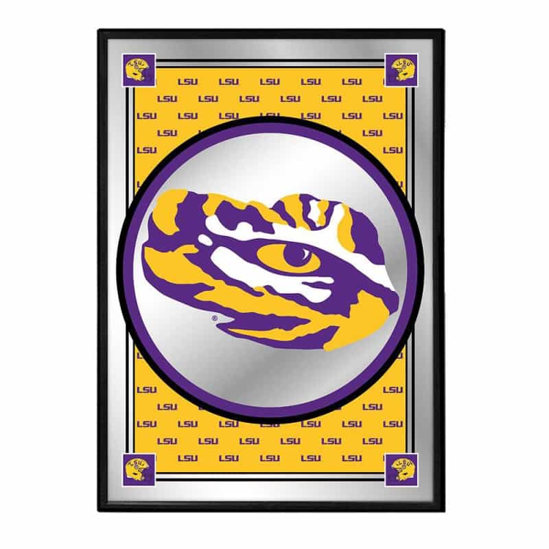Lsu Tigers: Team Spirit - Framed Mirrored Wall Sign