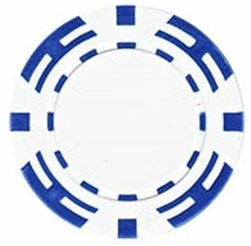 Z Striped Poker Chip 14G White Sold By The Roll