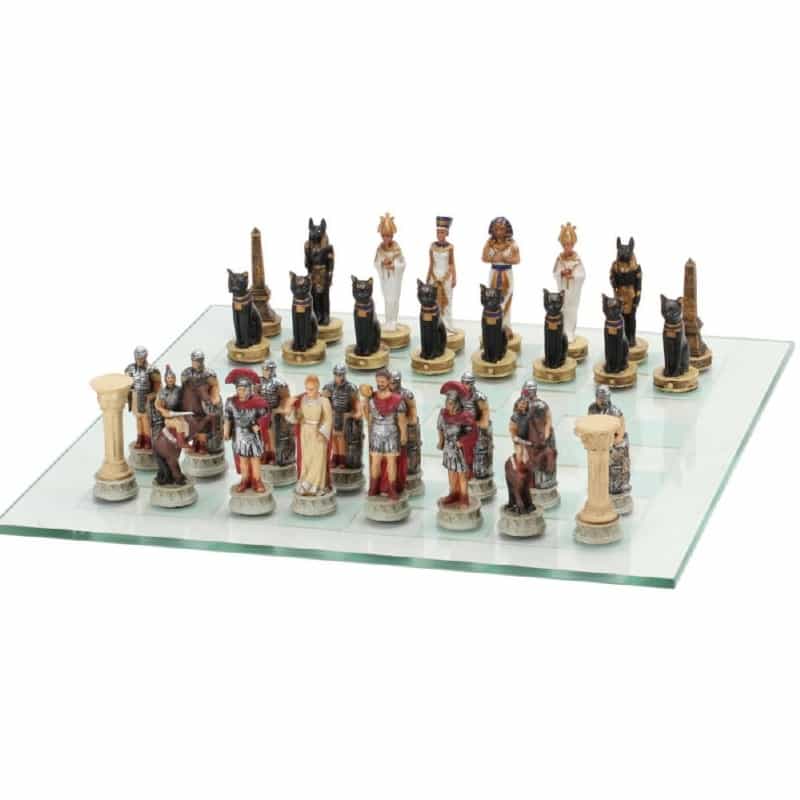 Roman/Egyptian Chessmen - Poly Resin (King: 3 3/4")