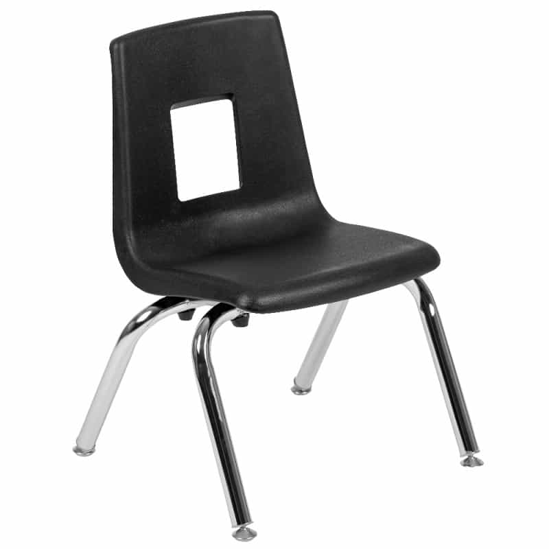 Mickey Advantage Black Student Stack School Chair - 12-Inch