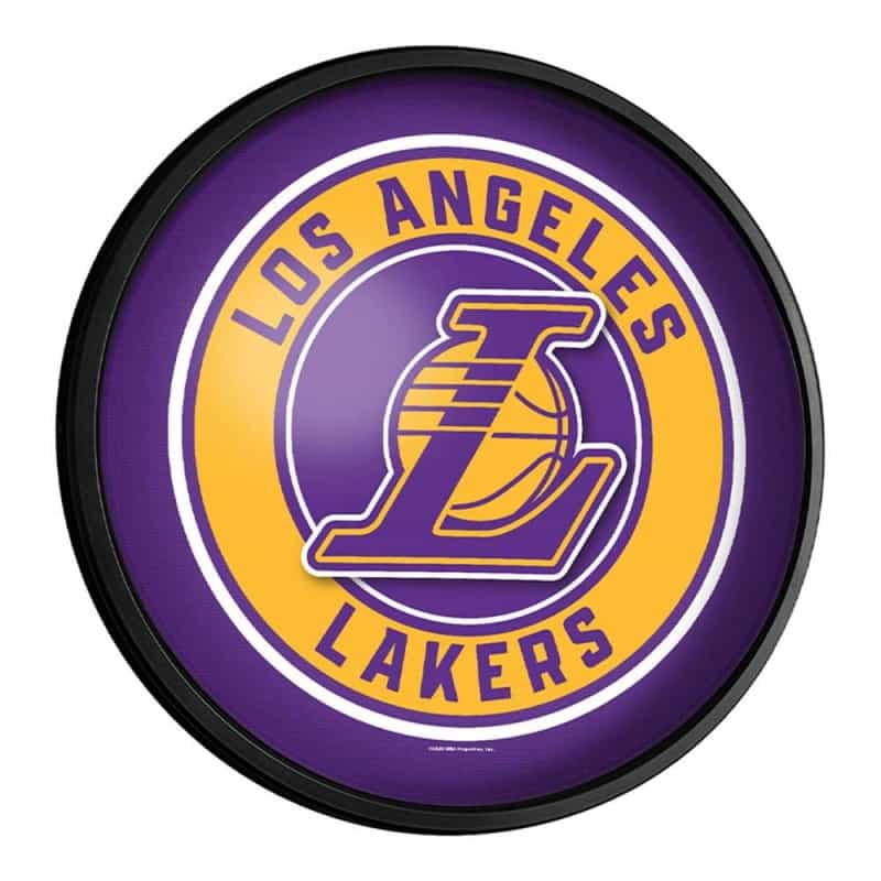 Los Angeles Lakers: Round Slimline Lighted Wall Sign