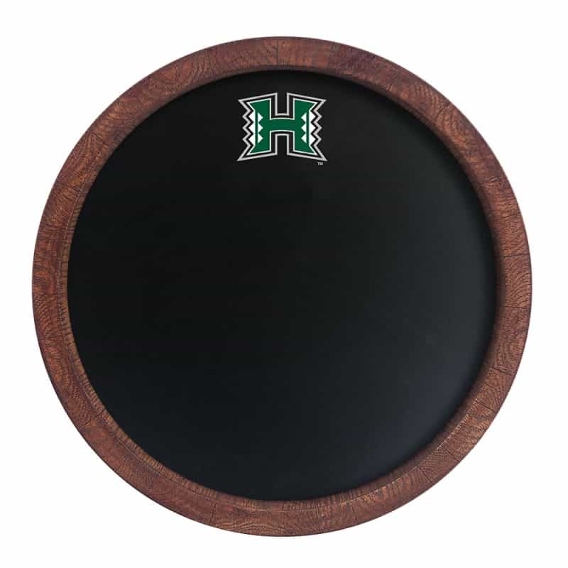 Hawaii Warriors: Chalk "Faux" Barrel Top Sign