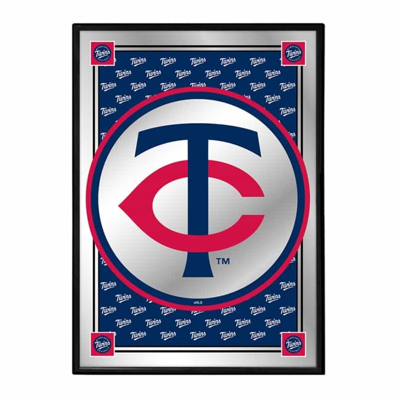 Minnesota Twins: Vertical Team Spirit - Framed Mirrored Wall Sign