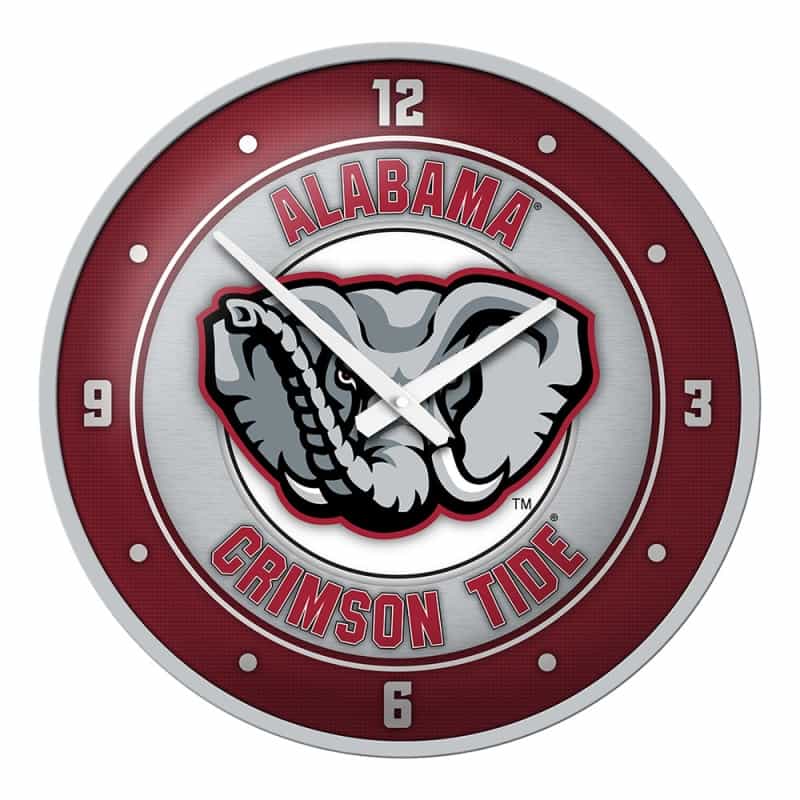 Alabama Crimson Tide: Al Logo - Modern Disc Wall Clock