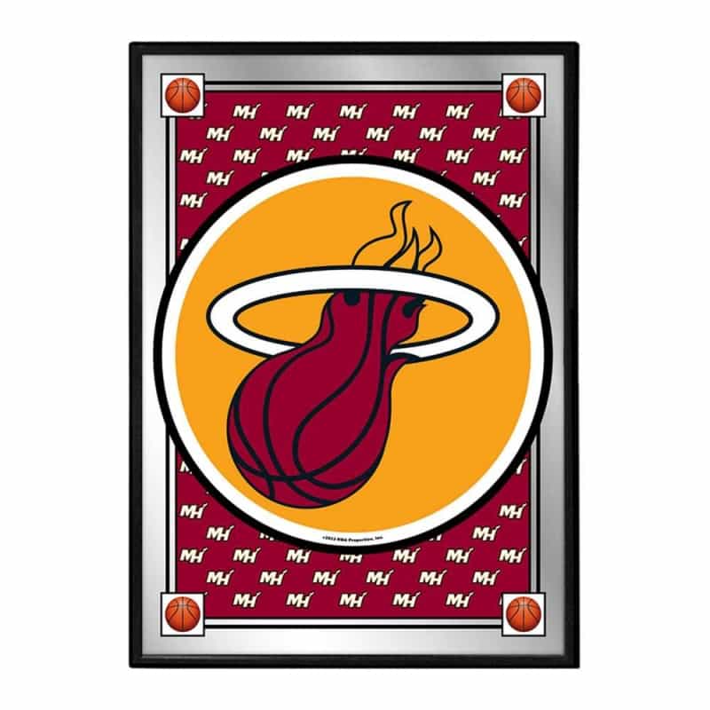 Miami Heat: Team Spirit - Framed Mirrored Wall Sign - Vertical