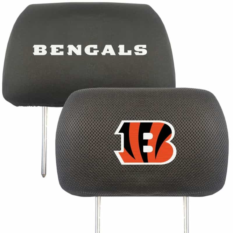 Cincinnati Bengals Embroidered Head Rest Cover Set - 2 Pieces