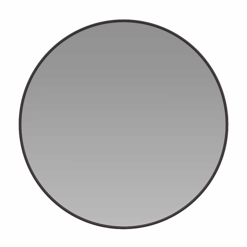 24" Round Black Metal Framed Wall Mirror - Large Accent Mirror For Bathroom, Vanity, Entryway, Dining Room, & Living Room