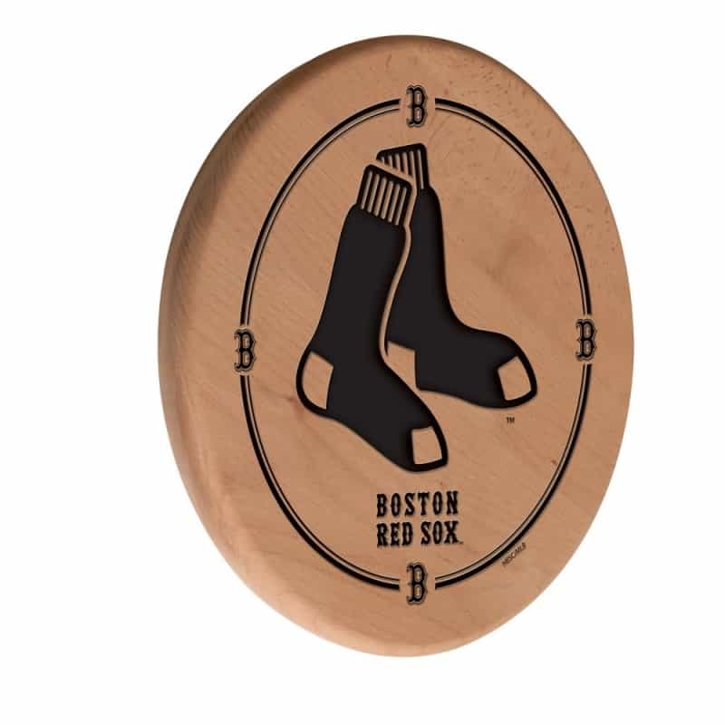 Boston Red Sox 13" Laser Engraved Solid Wood Sign By Holland Bar Stool Co
