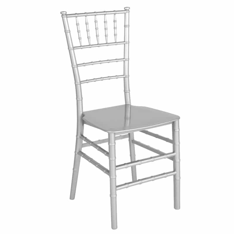Hercules Series Silver Resin Stacking Chiavari Chair