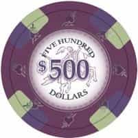 Poker Knights Series Clay Poker Chips 13.5G Roll Of 25 Chips - $500