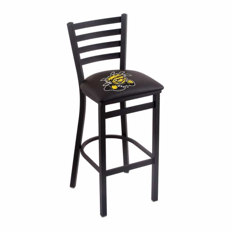 L004 Wichita State 25" Stationary Counter Stool With Black Wrinkle Finish