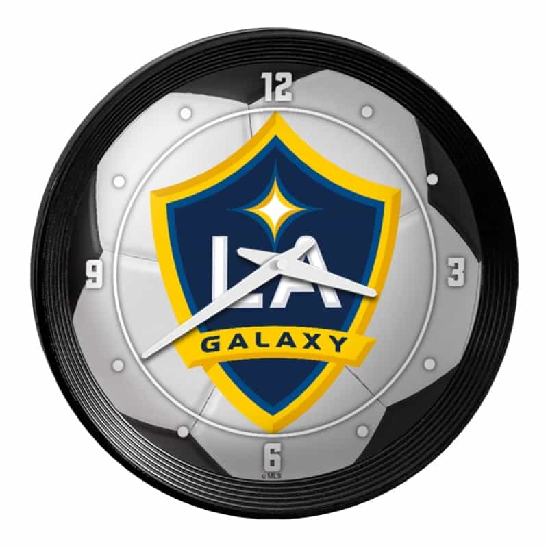 La Galaxy: Soccer Ball - Ribbed Frame Wall Clock