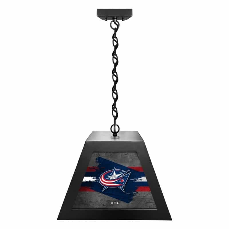 Columbus Blue Jackets Pendant Box Light By Holland Bar Stool Company