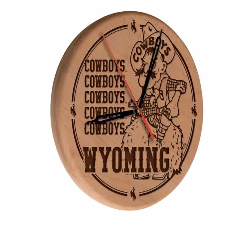 Wyoming Laser Engraved Wood Clock By The Holland Bar Stool Co