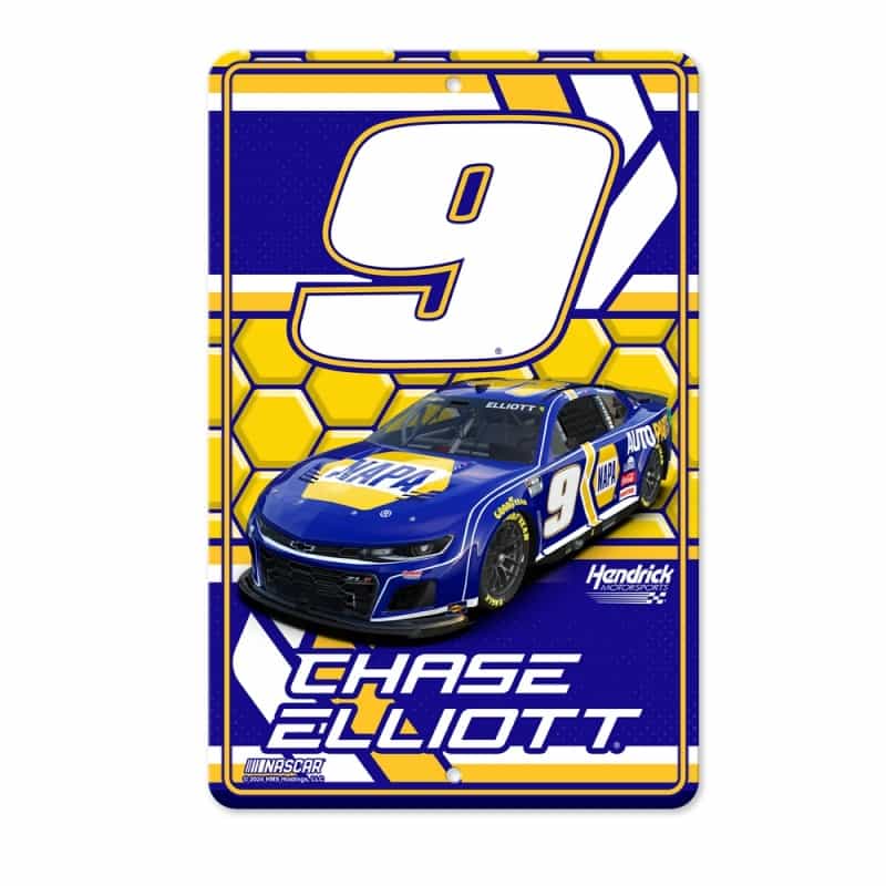 Rico Industries Nascar Racing Chase Elliott No. 9 2024 11" X 17" Home Decor Sign