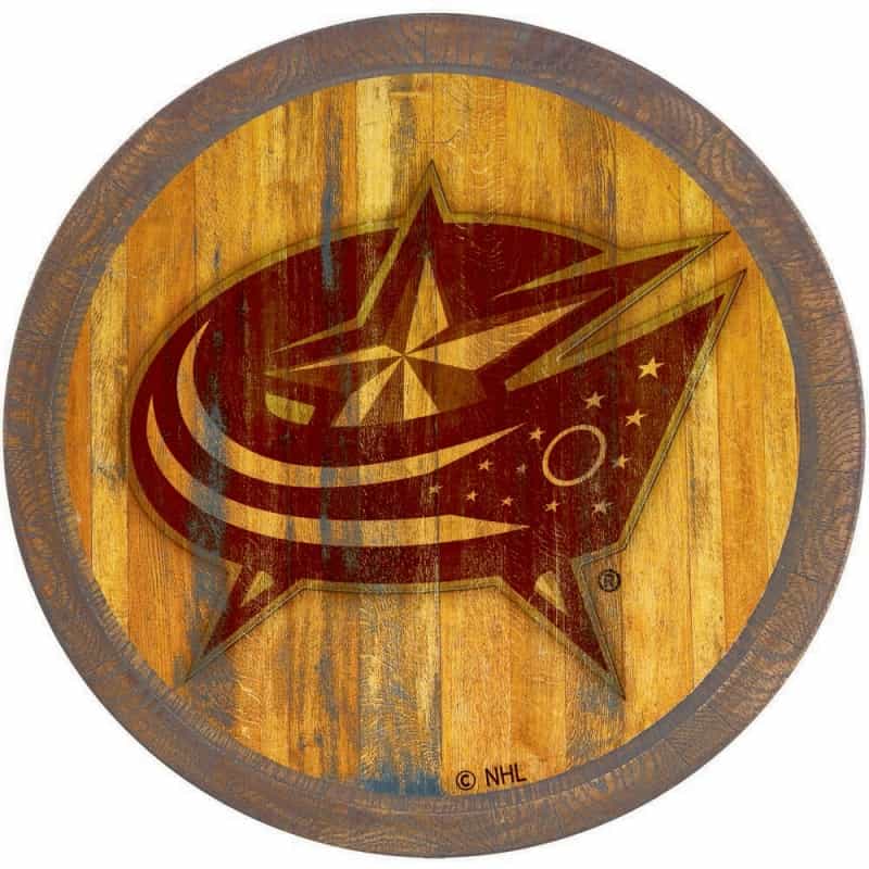 Columbus Blue Jackets: Branded "Faux" Barrel Top Sign