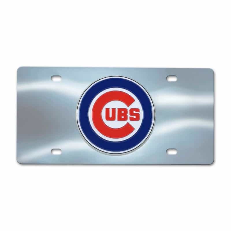 Chicago Cubs 3D Stainless Steel License Plate