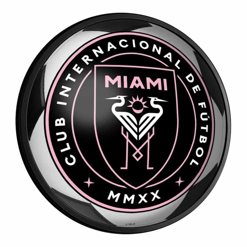 Inter Miami Cf: Soccer - Round Slimline Lighted Wall Sign