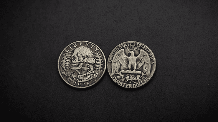 Washington Skull Head Coin By Men Zi Magic